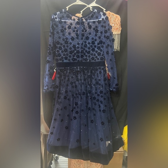 Mac Duggal Navy Blue Embellished Dress - Picture 4 of 7